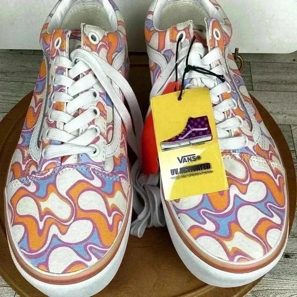 VANS Brand New Old Skool Stacked Orange& White Platforms size 7.5/9.0(women) - Picture 2 of 9